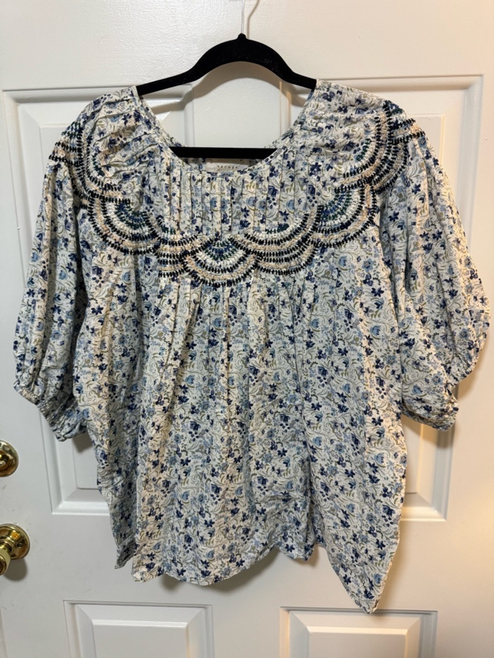 Johnny Was Tatiana Floral Embroidered Top Size Large $250 - Picture 2 of 11